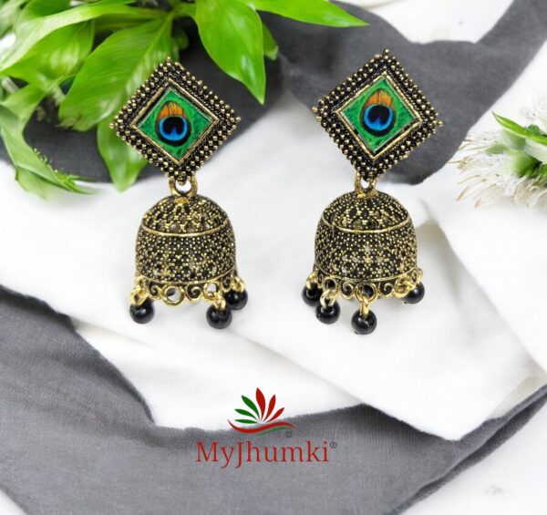 Oxidised Jhumka Earring For Women